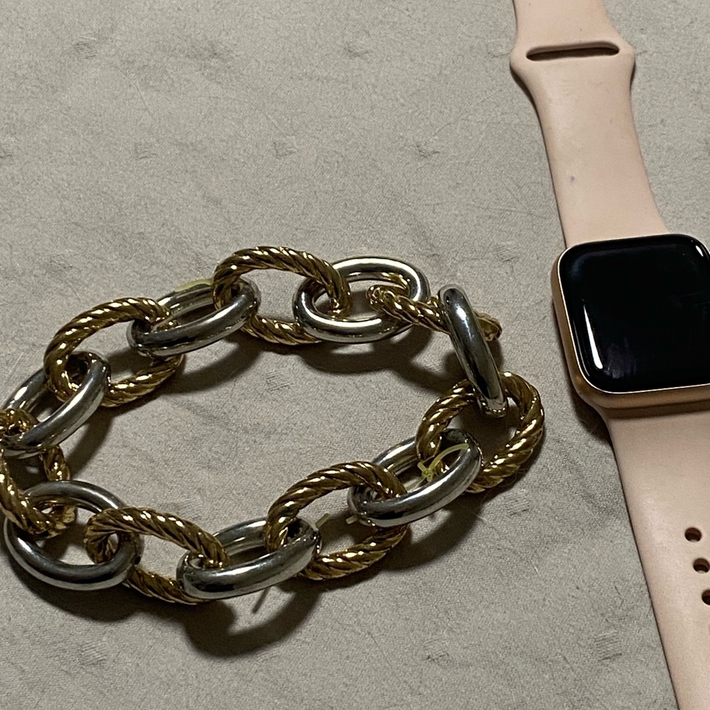 Silver and gold bracelet